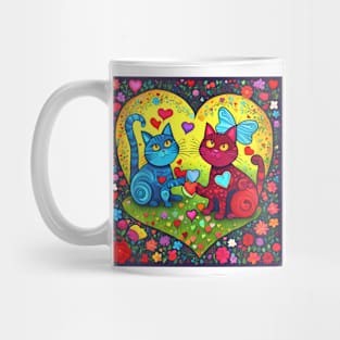 2 cats in love Mug